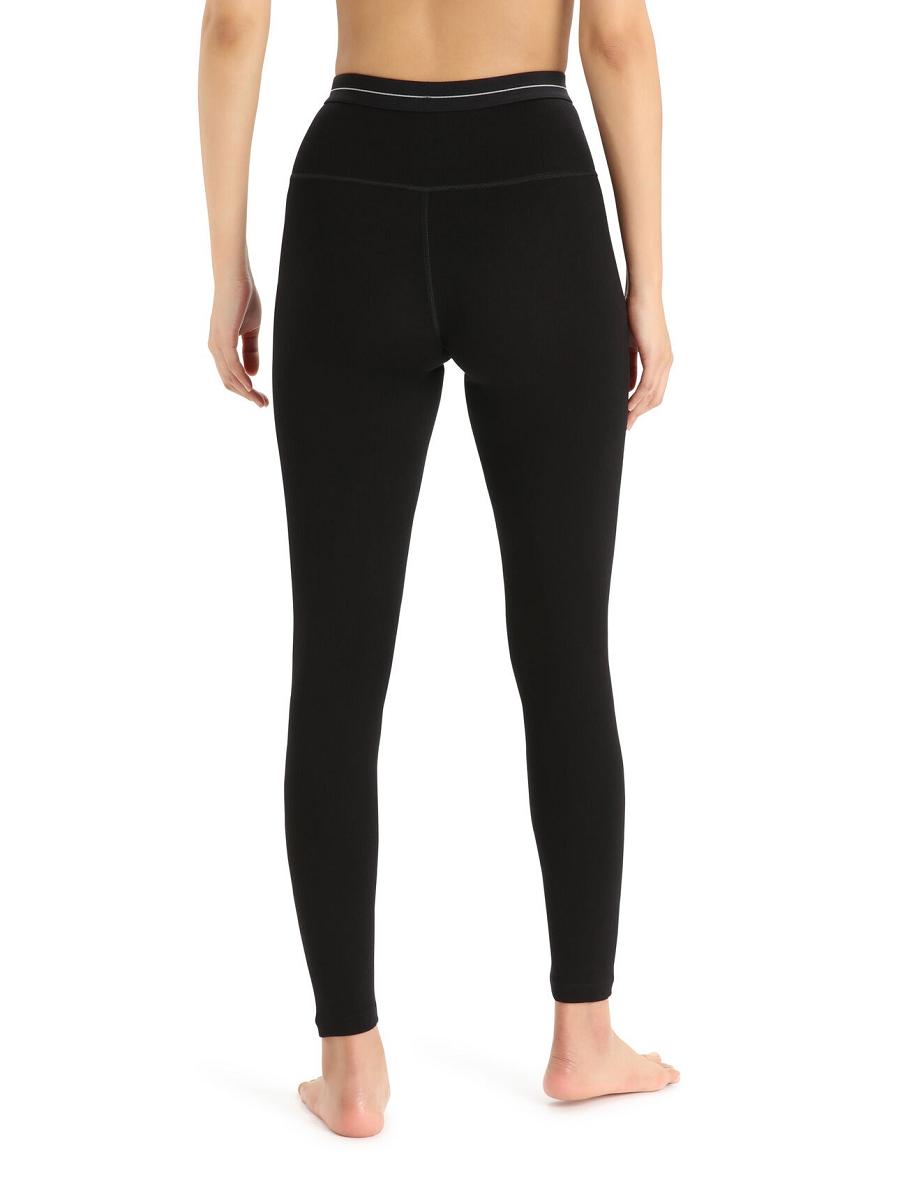 Base Layers Icebreaker Merino 260 Tech High Rise Leggings Damskie Czarne | PL 1095DFMN